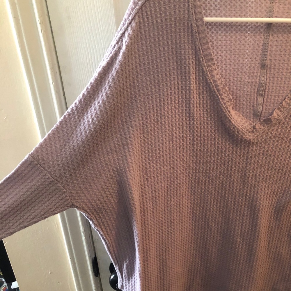 waffle Loosefitting V-neck